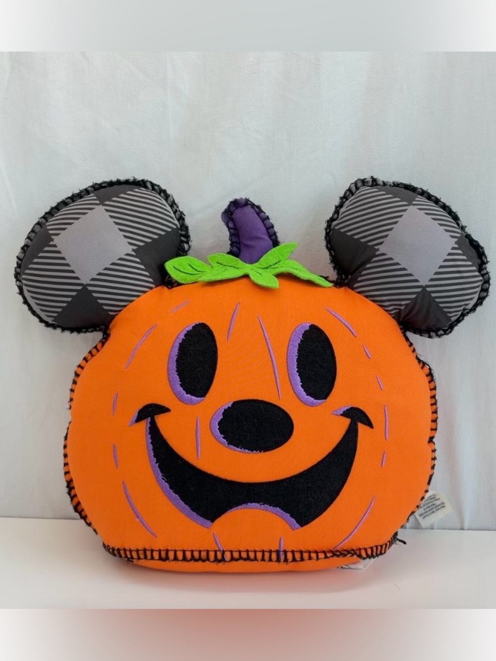 Disney Parks Mickey Mouse Jack O' Lantern Hey Pumpkin Plush Pillow Halloween ’21